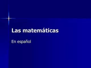 las m atem ticas