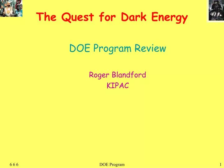 the quest for dark energy