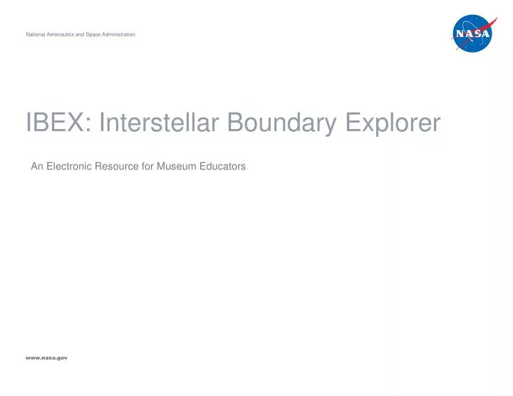 ibex interstellar boundary explorer