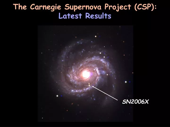 the carnegie supernova project csp latest results