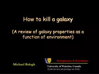 How to kill a galaxy (A review of galaxy properties as a function of environment)