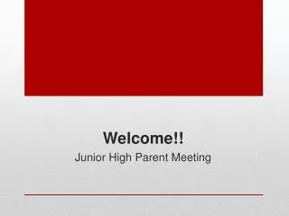 welcome
