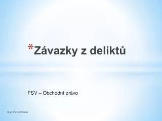 fsv obchodn pr vo
