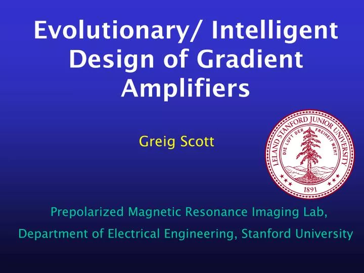 evolutionary intelligent design of gradient amplifiers