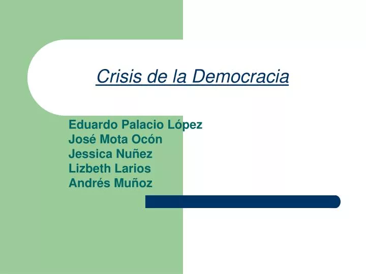 crisis de la democracia