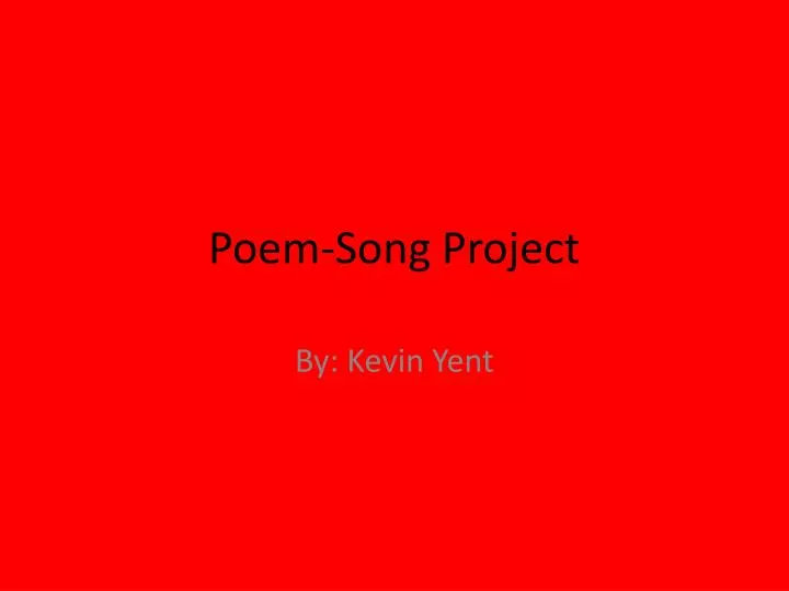 poem song project