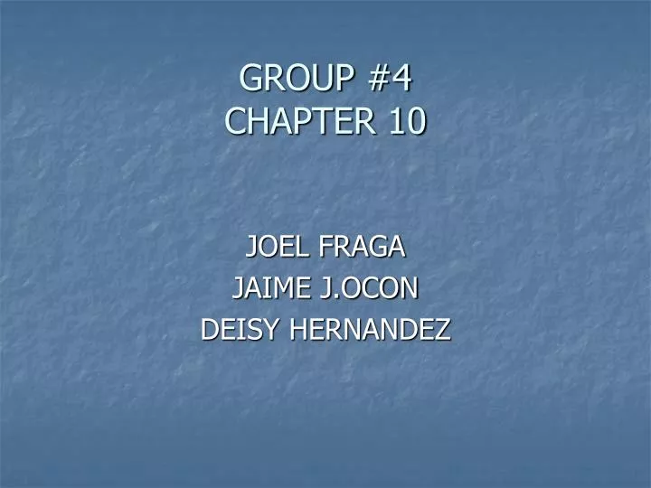 group 4 chapter 10