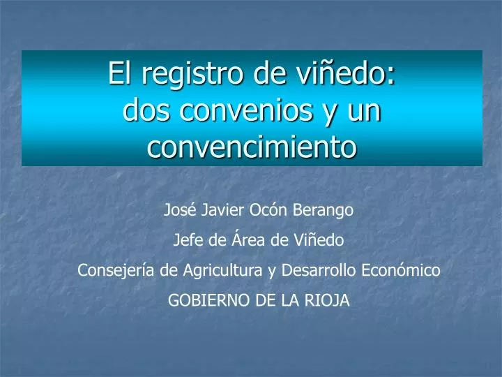 el registro de vi edo dos convenios y un convencimiento