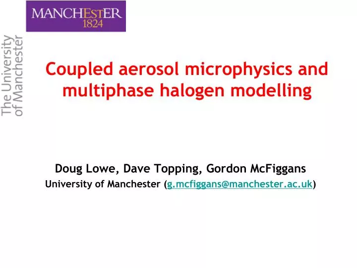 coupled aerosol microphysics and multiphase halogen modelling