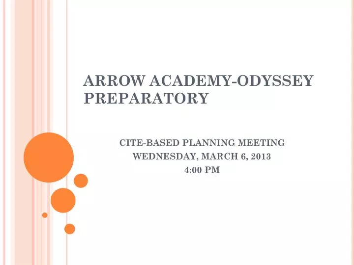 arrow academy odyssey preparatory