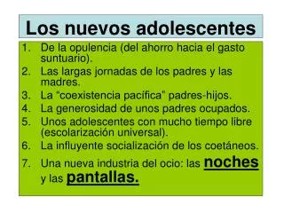 los nuevos adolescentes