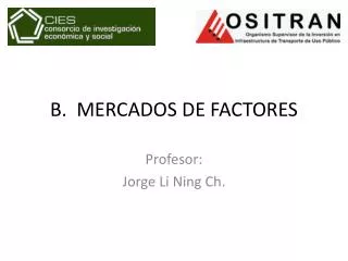 b mercados de factores