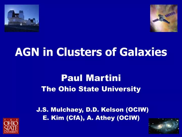 agn in clusters of galaxies