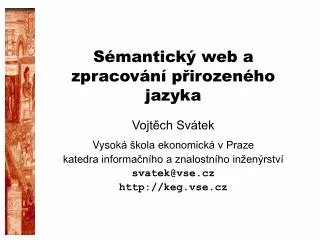 s mantick web a zpracov n p irozen ho jazyka