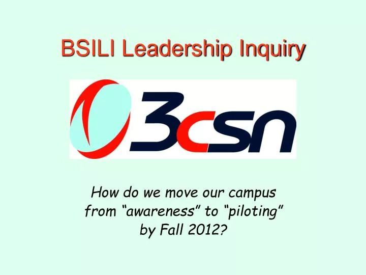 bsili leadership inquiry