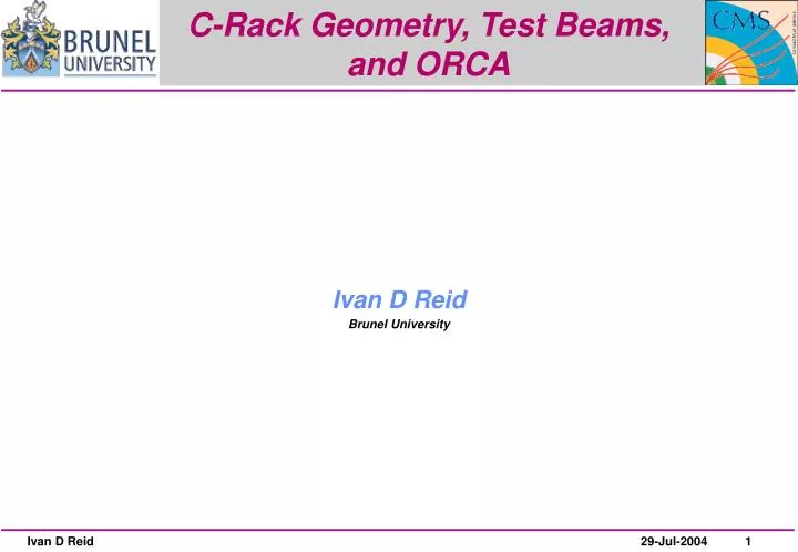 c rack geometry test beams and orca