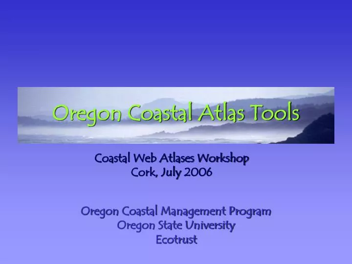 oregon coastal atlas tools