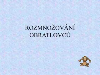 rozmno ov n obratlovc