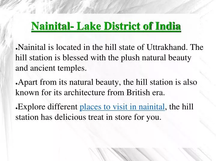 nainital lake district of india
