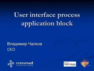 user interface process application block