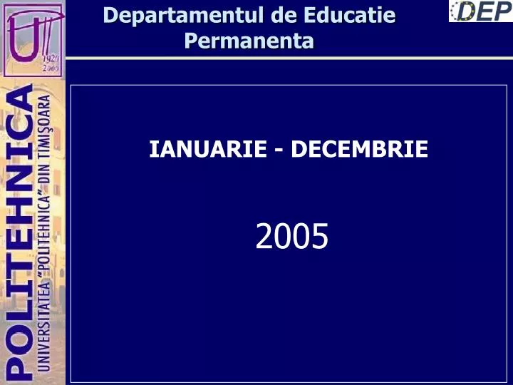 departamentul de educatie permanenta