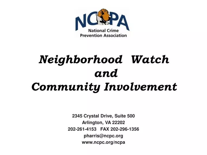 neighborhood watch and community involvement