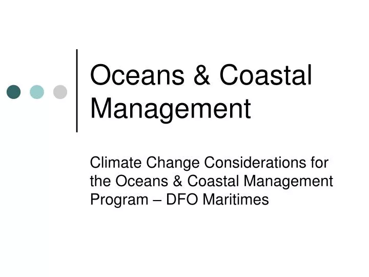 oceans coastal management