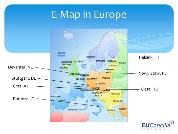 e map in europe