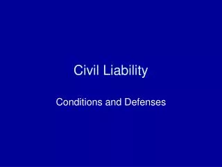 Civil Liability