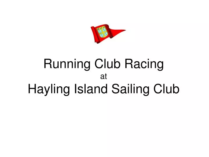 running club racing at hayling island sailing club