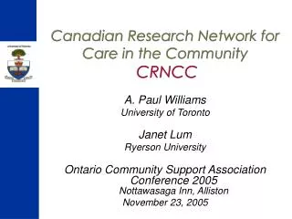 Canadian Research Network for Care in the Community CRNCC