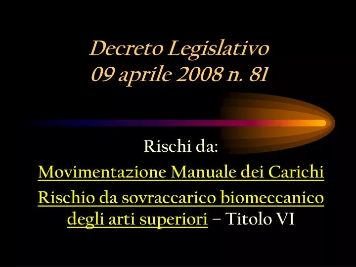 decreto legislativo 09 aprile 2008 n 81