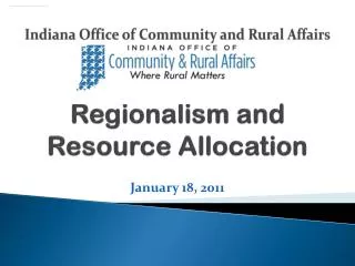 Regionalism and Resource Allocation