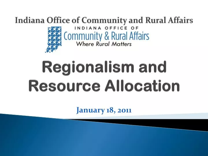 regionalism and resource allocation