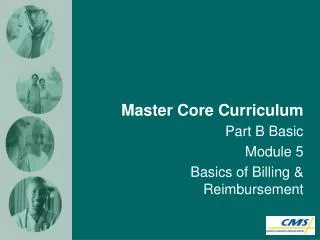 Master Core Curriculum