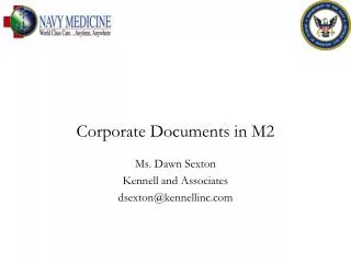 Corporate Documents in M2