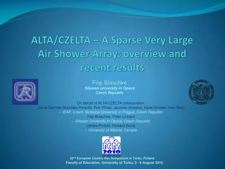 alta czelta a sparse very large air shower array overview and recent results
