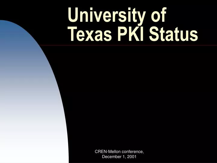 university of texas pki status