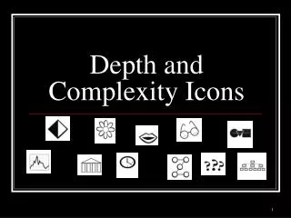 Depth and Complexity Icons