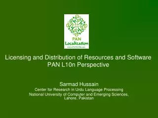 Licensing and Distribution of Resources and Software PAN L10n Perspective