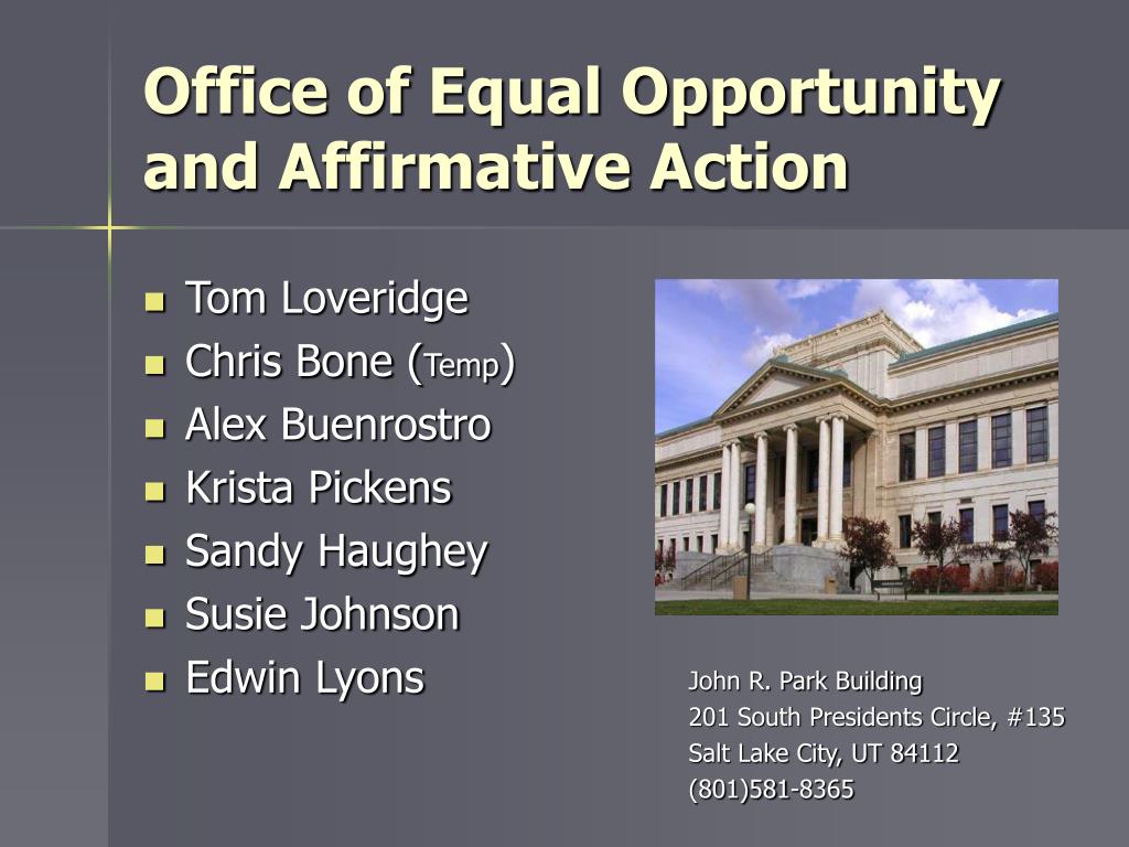 PPT - Office of Equal Opportunity and Affirmative Action PowerPoint ...