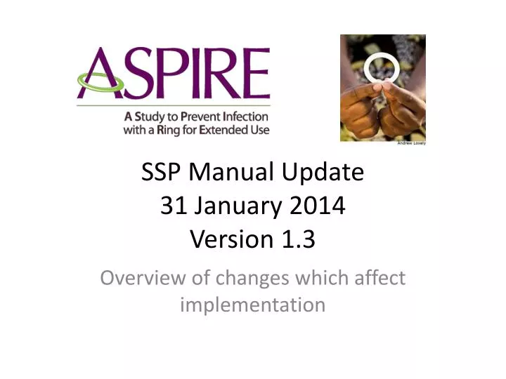 ssp manual update 31 january 2014 version 1 3
