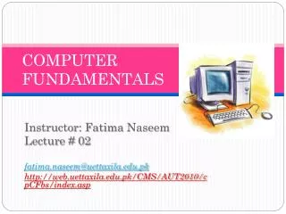 COMPUTER FUNDAMENTALS