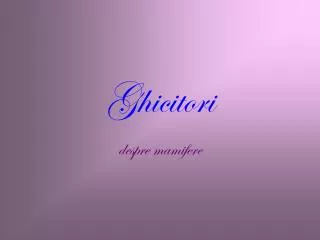 ghicitori