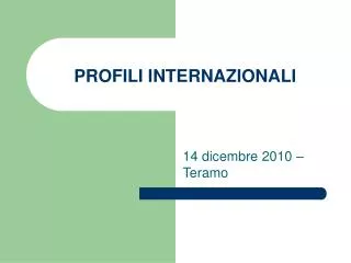 profili internazionali