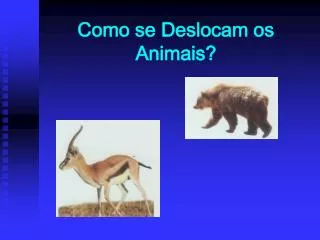 como se deslocam os animais