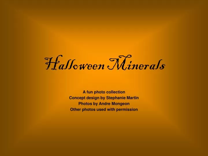 halloween minerals