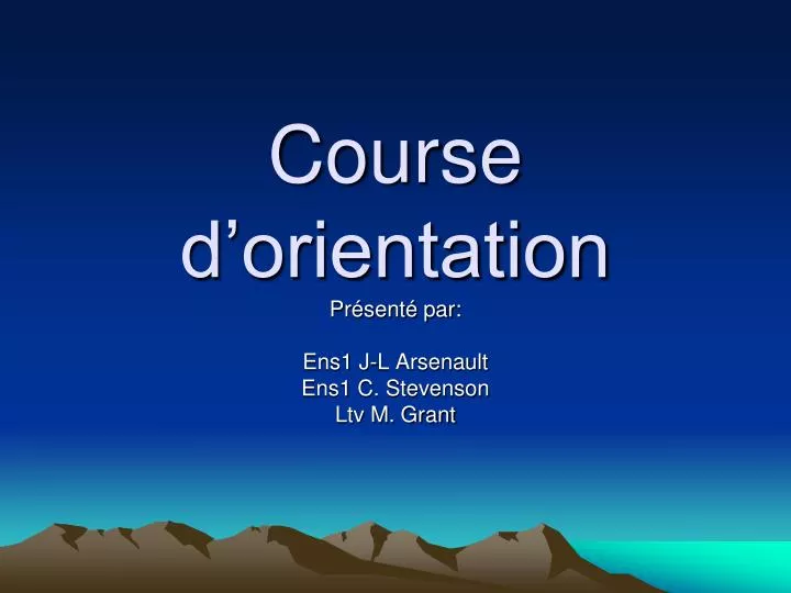 course d orientation