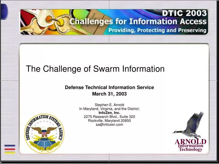 the challenge of swarm information