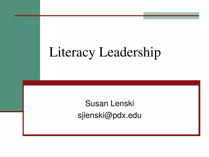 literacy leadership